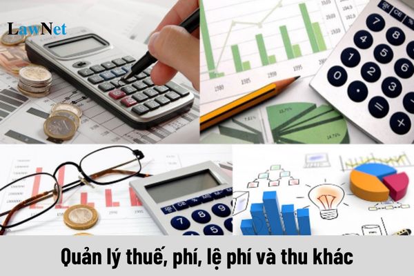 What responsibilities does the Ministry of Finance have in the management of taxes, fees, charges, and other revenues for the state budget?