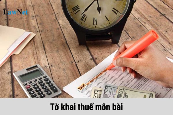 Mẫu tờ khai thuế môn bài như thế nào?