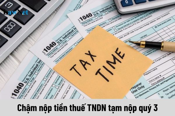 Chậm nộp tiền thuế TNDN tạm nộp quý 3 2024 có bị phạt tiền không?