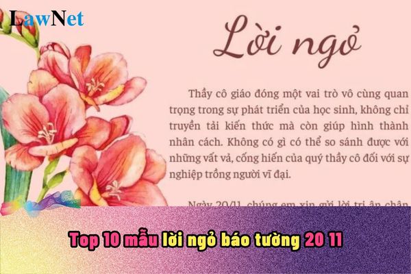 Top 10 mẫu lời ngỏ báo tường 20 11? Ngày Nhà giáo Việt Nam 20 tháng 11 được quy định ở Luật nào?