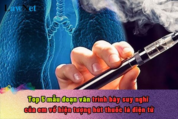 Top 5 mẫu đoạn văn trình bày suy nghĩ của em về hiện tượng hút thuốc lá điện tử? Lôi kéo bạn bè cùng hút thuốc lá điện tử là hành vi bị nghiêm cấm đúng không?