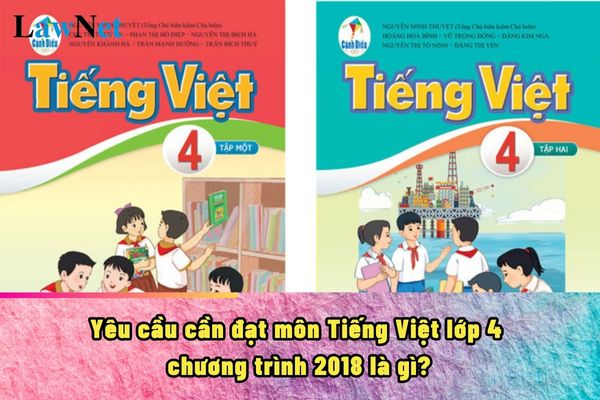 Requirements for Vietnamese Language Subject, Grade 4, Program 2018