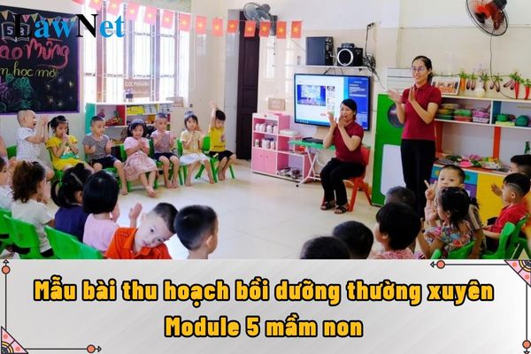 Sample Module 5 continuous training for preschool teachers