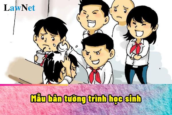 Mẫu bản tường trình học sinh THCS là mẫu nào?