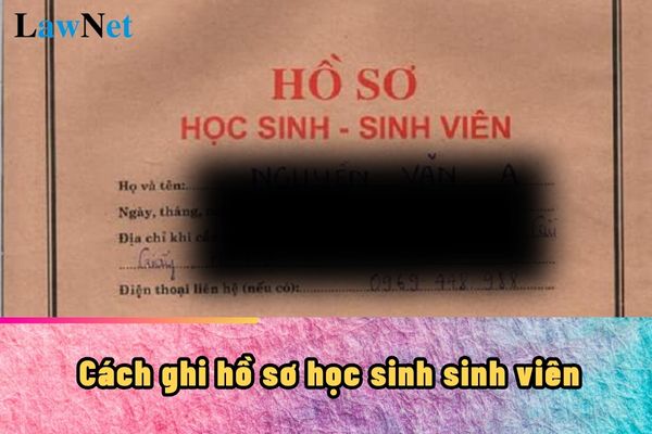 Cách ghi hồ sơ học sinh sinh viên 2024?