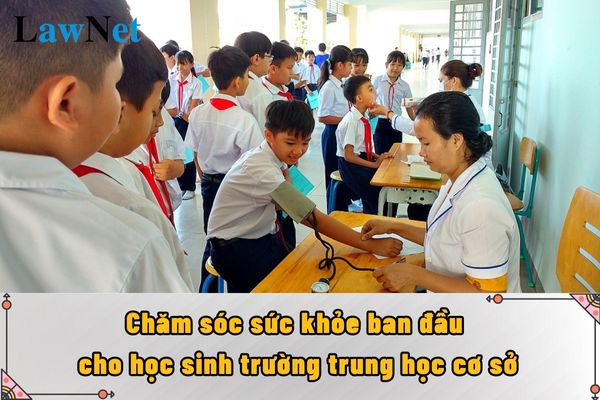 Trường trung học cơ sở chi tiền chăm sóc sức khỏe ban đầu cho học sinh THCS từ nguồn tiền BHYT hiện nay tại các văn bản nào?