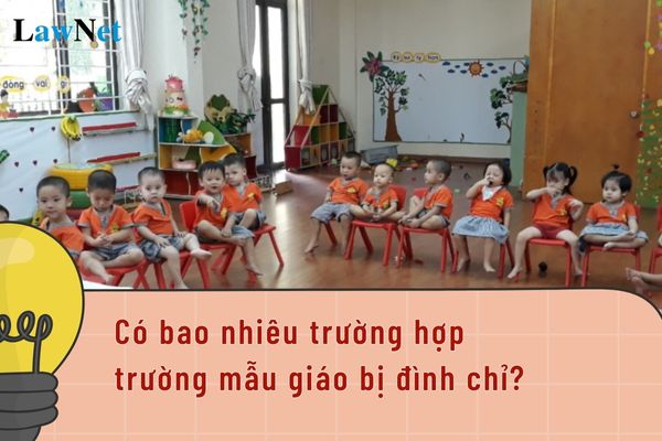 Có bao nhiêu trường hợp trường mẫu giáo bị đình chỉ?