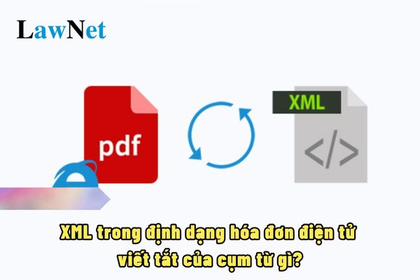 XML trong định dạng hóa đơn điện tử viết tắt của cụm từ gì?