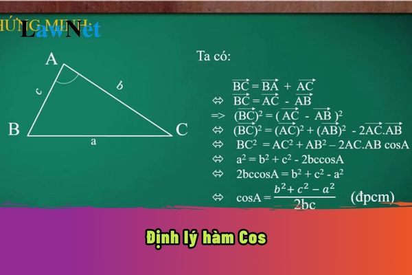 Định lý hàm cos là gì? Chứng minh định lý hàm Cos trong môn Toán?