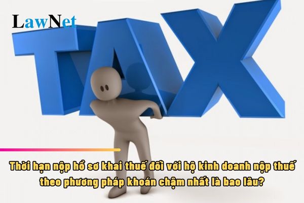 What is the latest deadline for submitting tax declaration dossiers for business households paying tax by the presumptive method?