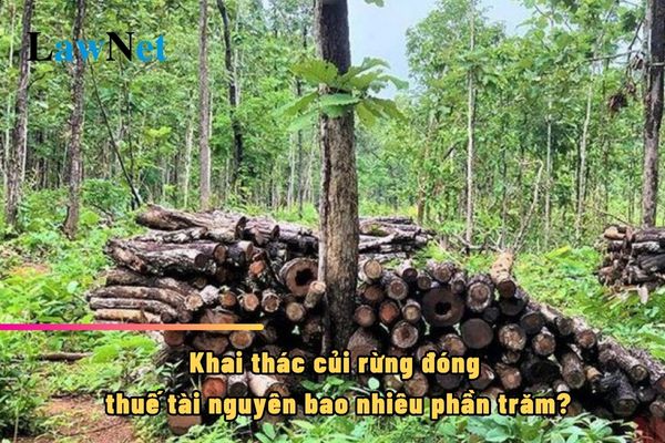 How much is the natural resource tax on forest fuelwood exploitation?