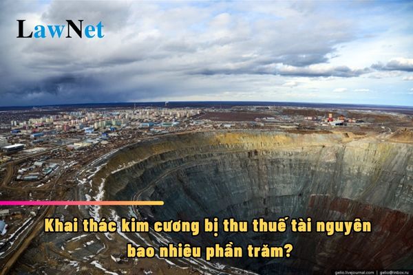 How much is the natural resource tax imposed on diamond mining?