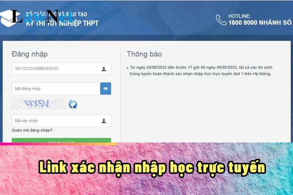 Link xác nhận nhập học trực tuyến 2024?