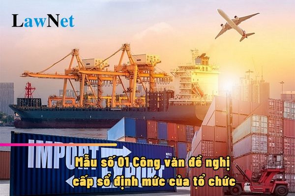 Mẫu số 01 Công văn đề nghị cấp sổ định mức của tổ chức ra sao?