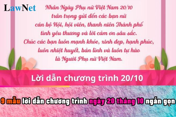 Lời dẫn chương trình ngày 20 tháng 10 ngắn gọn?