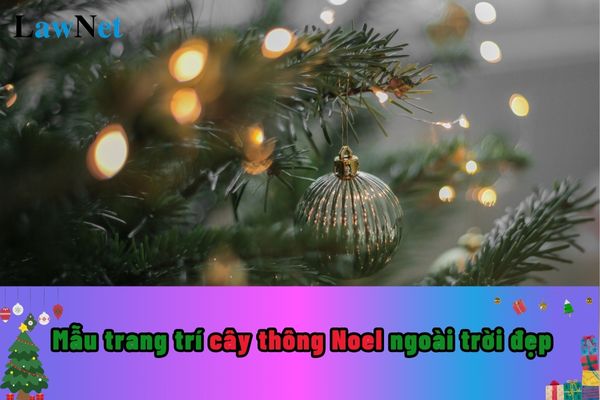 Mẫu trang trí cây thông Noel ngoài trời đẹp