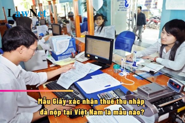 Mẫu Giấy xác nhận thuế thu nhập đã nộp tại Việt Nam là mẫu nào?