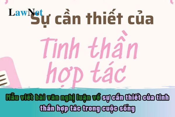 Mẫu viết bài văn nghị luận về sự cần thiết của tinh thần hợp tác trong cuộc sống? Chuyên đề học tập lớp 12 đối với môn Ngữ văn như thế nào?