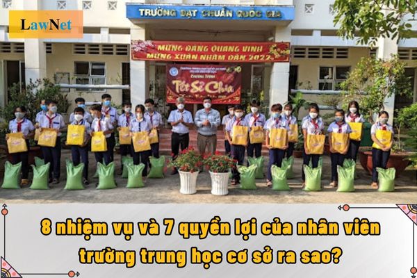 8 nhiệm vụ và 7 quyền lợi của nhân viên trường trung học cơ sở ra sao?