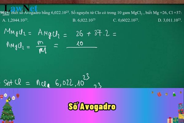 Trong môn Hóa học thì số Avogadro có giá trị bằng gì?