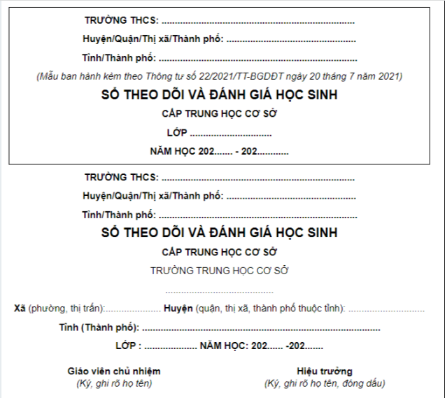 What is the form for the student monitoring and assessment log for junior high school teachers?