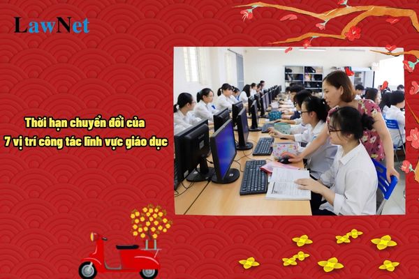 Thời hạn chuyển đổi của 7 vị trí công tác lĩnh vực giáo dục đào tạo từ 14/1/2025?