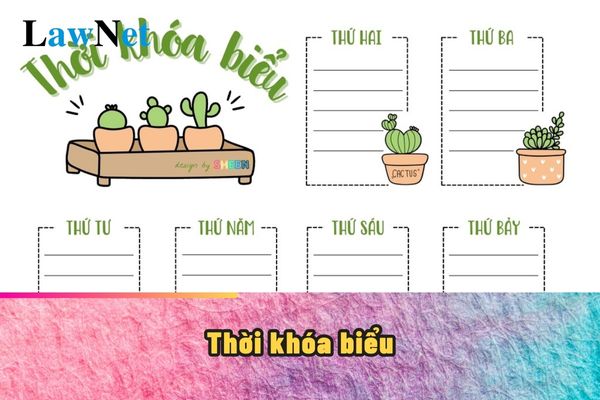 Thời khóa biểu được hiểu như thế nào?