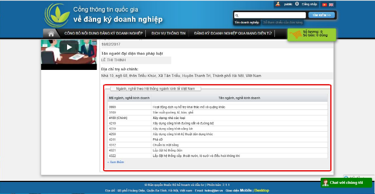 Tra cứu ngành nghề kinh doanh theo mã số thuế