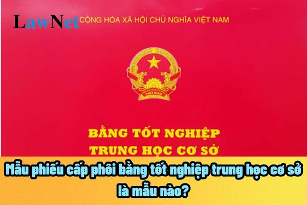 Mẫu phiếu cấp phôi bằng tốt nghiệp trung học cơ sở là mẫu nào? Bằng tốt nghiệp trung học cơ sở có được ghi tiếng nước ngoài hay không?