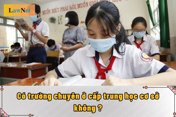 Có trường chuyên ở cấp trung học cơ sở hay không?