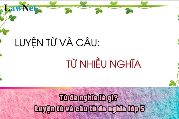 Từ đa nghĩa là gì? Luyện từ và câu từ đa nghĩa lớp 5? Lựa chọn sách giáo khoa trong danh mục sách giáo khoa lớp 5 môn Tiếng Việt theo những tiêu chí nào?