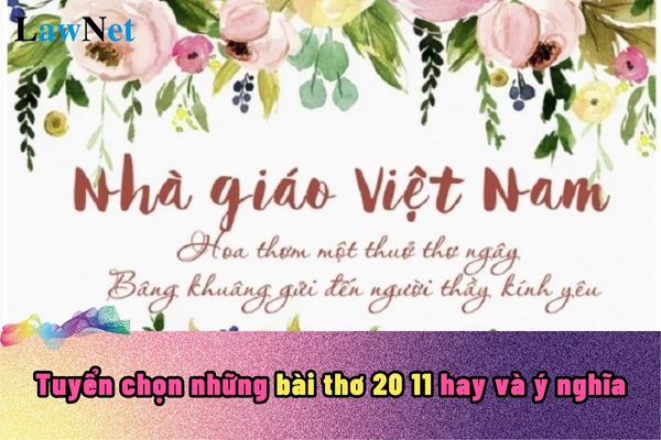 Tuyển chọn những bài thơ 20 11 hay và ý nghĩa nhất? Tổ chức hoạt động ngày 20 tháng 11 phải tuyên truyền ý nghĩa đến với mọi người không?