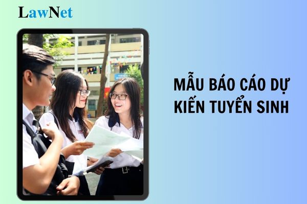 Mẫu báo cáo dự kiến tuyển sinh lớp 1, lớp 6, lớp 10 năm học 2025 2026 của Sở Giáo dục TPHCM?