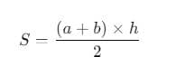 Formula for the area of a trapezoid