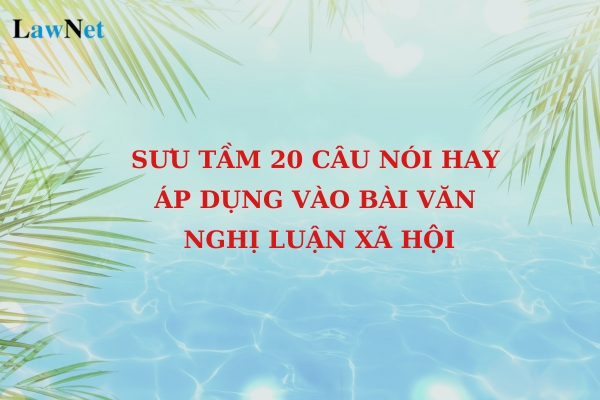 Sưu tầm 20 câu nói hay áp dụng vào bài văn nghị luận xã hội?