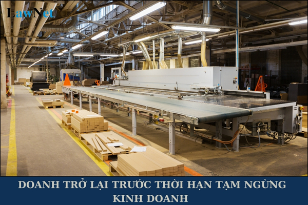 Có phải thông báo khi kinh doanh trở lại trước thời hạn tạm ngừng kinh doanh không?