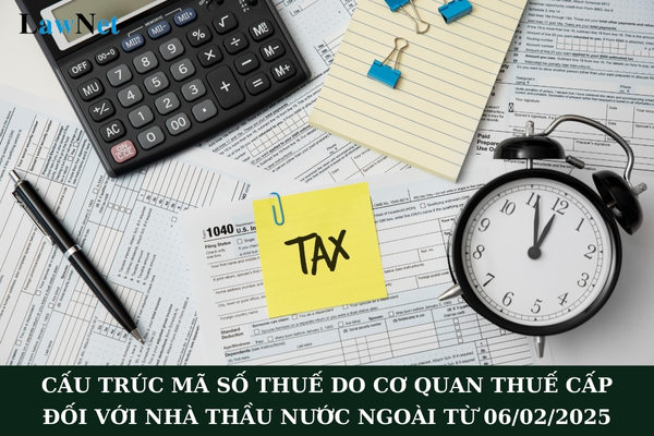 Cấu trúc mã số thuế do cơ quan thuế cấp đối với nhà thầu nước ngoài từ 06/02/2025 như thế nào?