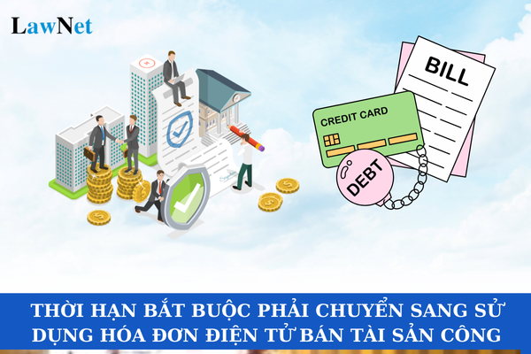 Thời hạn bắt buộc phải chuyển sang sử dụng hóa đơn điện tử bán tài sản công là khi nào?