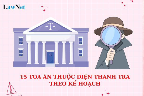 15 Tòa án nào thuộc diện thanh tra theo kế hoạch của Tòa án nhân dân tối cao? Có mấy loại lệ phí Tòa án?