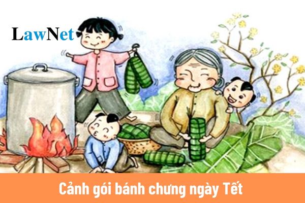 Mẫu viết bài văn tả cảnh gói bánh chưng ngày Tết môn Ngữ văn lớp 6?