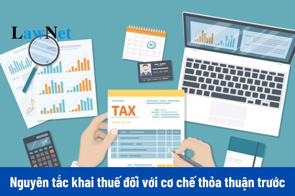 Nguyên tắc khai thuế đối với cơ chế thỏa thuận trước về phương pháp xác định giá tính thuế được quy định ra sao?