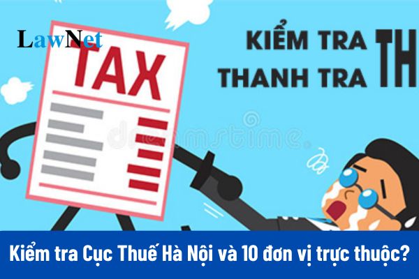 Kiểm tra Cục Thuế Hà Nội và 10 đơn vị trực thuộc vào quý 3 2025?