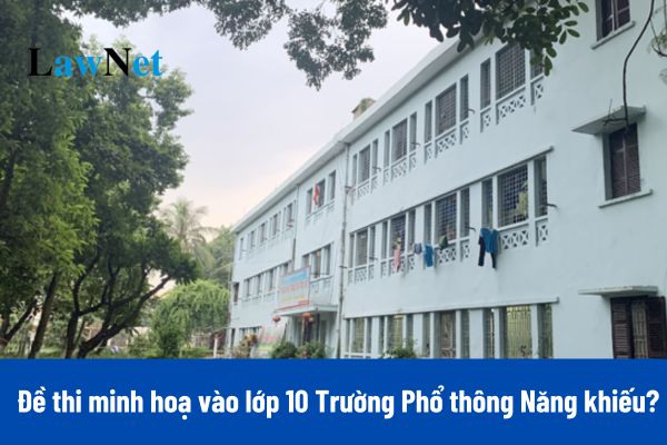 Đề thi minh hoạ vào lớp 10 năm học 2025 2026 Trường Phổ thông Năng khiếu?