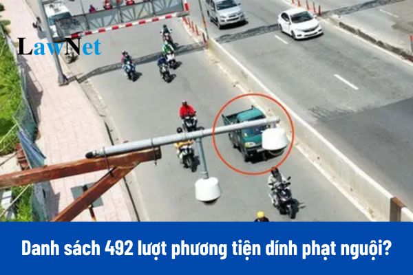 Danh sách 492 lượt phương tiện dính phạt nguội ở Hà Nội trong tháng 2?