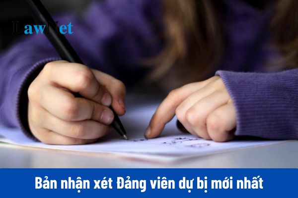 Mẫu Bản nhận xét Đảng viên dự bị mới nhất năm 2025?