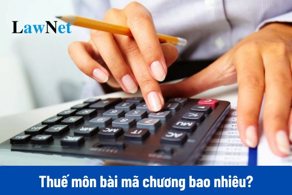 Thuế môn bài mã chương bao nhiêu?