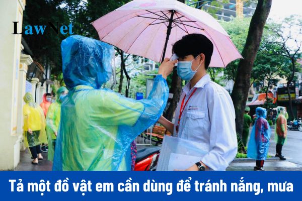 9+ Mẫu viết 3-5 câu tả một đồ vật em cần dùng để tránh nắng hoặc tránh mưa?