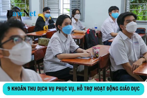 9 types of service fees for supporting educational activities of public educational institutions in Ho Chi Minh City?