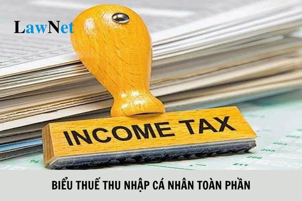 Biểu thuế thu nhập cá nhân toàn phần mới nhất 2024?