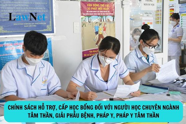 Chính sách hỗ trợ, cấp học bổng đối với người học chuyên ngành tâm thần, giải phẫu bệnh, pháp y, pháp y tâm thần ra sao?